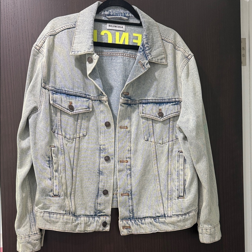 Balenciaga Women’s Oversized Distressed Denim Jacket
